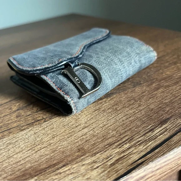 Christian Dior Monogram Compact Saddle Wallet